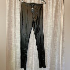 Faux leather pants